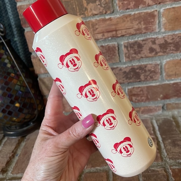 NWT 2022 Starbucks Walt Disney World White Glitter Mickey Mouse Santa Tumbler - Picture 2 of 5